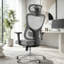 Chaise de bureau ergonomique à haut dossier avec accoudoirs réglables en 3D-1428704619