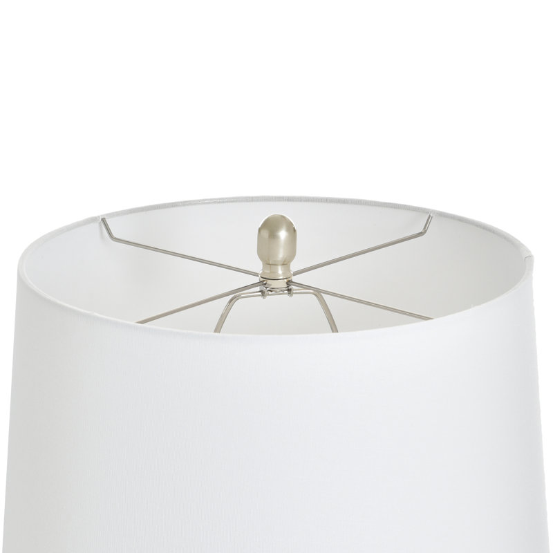 Steel Table Lamp - White Shade
