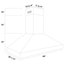 60" Professional Stainless 500 CFM Ducted Wall Mount Range Hood in Stainless Steel