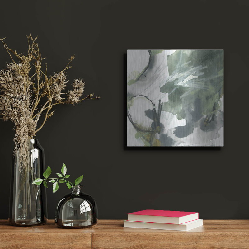 Art mural en métal luxueux «Soft Stone 2» par June Erica Vess, 12 po x 12 po, H 12 po x l 12 po