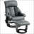 Massage Recliner Chair with Footstool, 360° Swivel Recliner-1242147874
