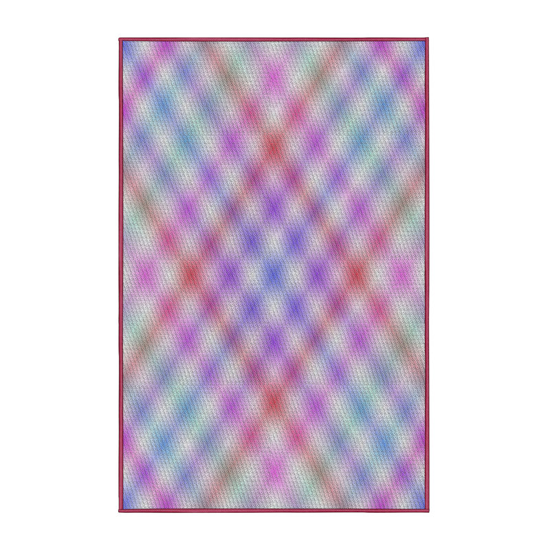 Tapis violet / bleu, Rectangle 5 pi x 7 pi