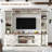 Donyell Farmhouse 98"W Wall Unit Entertainment Center For Tvs Up To 70",White-100542015-99828122