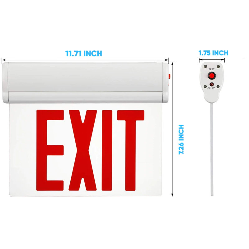 Commercial Grade LED Emergency Exit Sign Light (Set of 10), Red