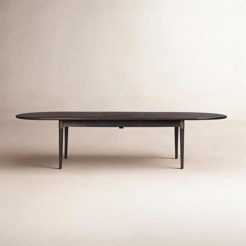 Harper Oval Solid Wood Dining Table, Black Mango