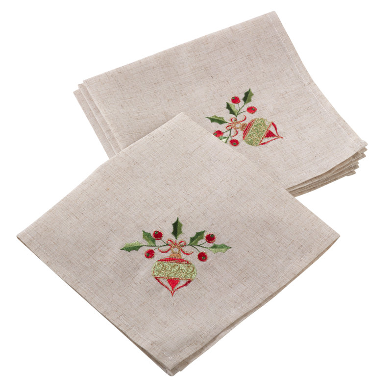 Lorelai Embroidered Square Napkin