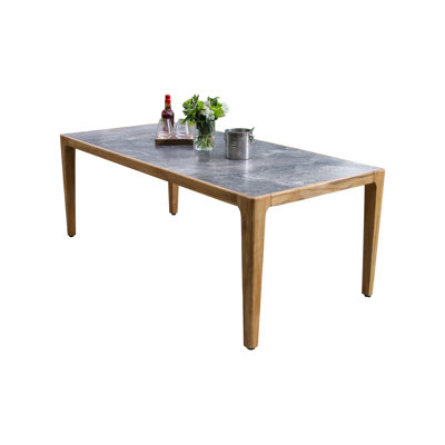 Cava Teak & Orobico Sintered Stone Dining Table by Joss & Main