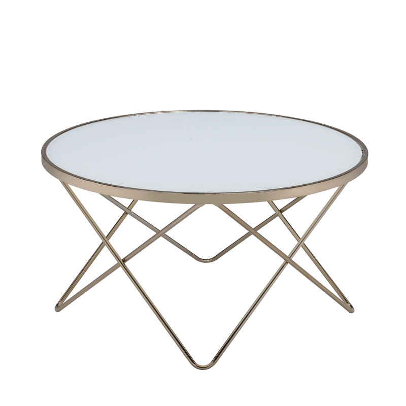 Table basse ronde, Blanc