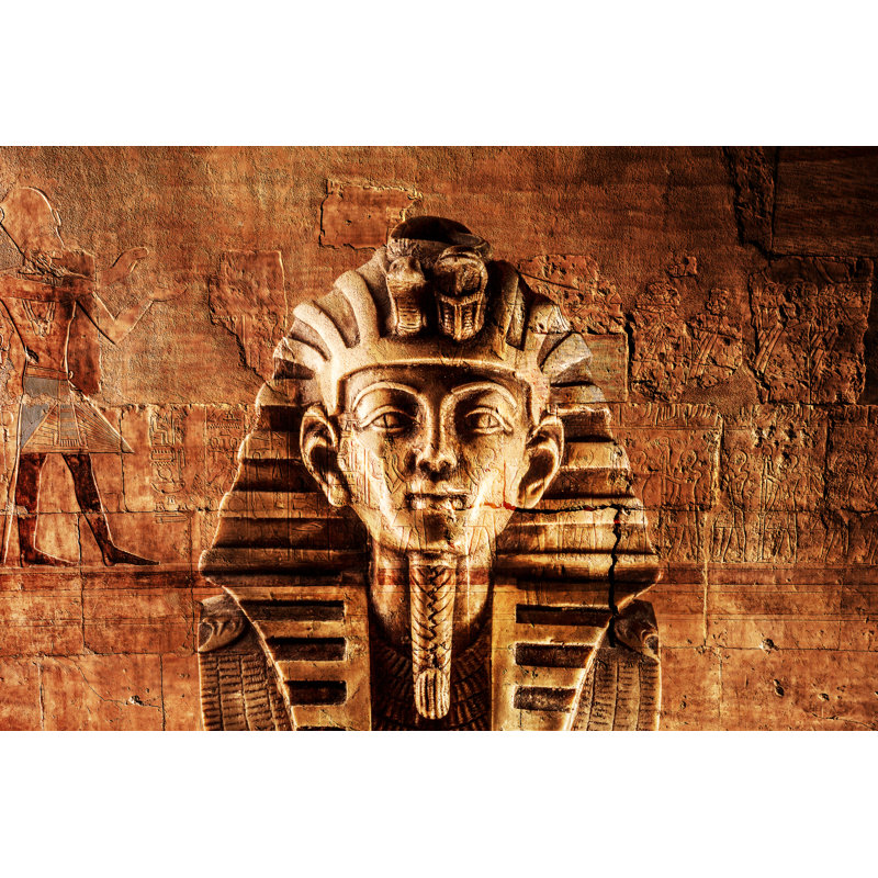 Damaris Pharaoh Tutankhamen Mask by Merydolla - Wrapped Canvas Print, 20cm H x 30cm W x 3.8cm D