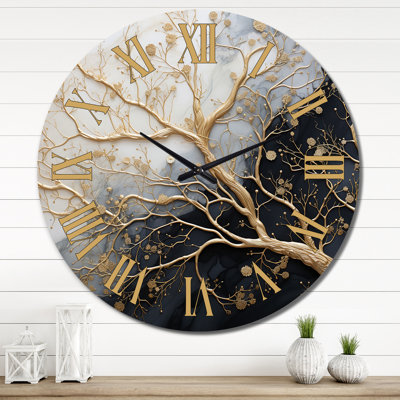 Horloge murale Golden Tree Tree