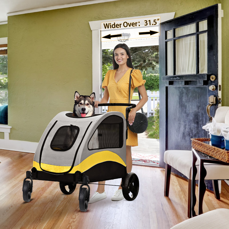 Foldable Pet Stroller, 44" H x 29" W x 42" D
