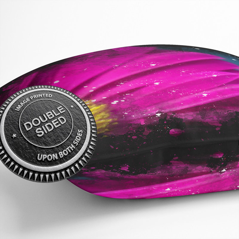 Bright Pink Gerbera Flower Cushion with Filling, 55cm H x 55cm W x 20cm D