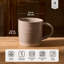 Ensemble de tasses à café 13 oz en grès (ensemble de 4), brun-1614130055