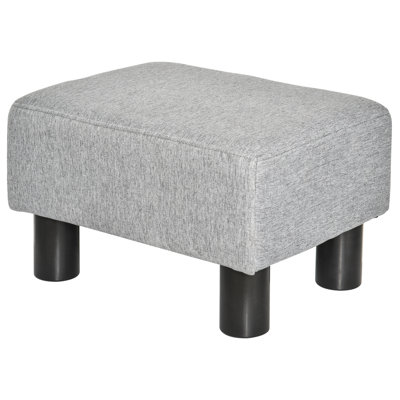 Mabel 40 cm W Linen Rectangle Ottoman