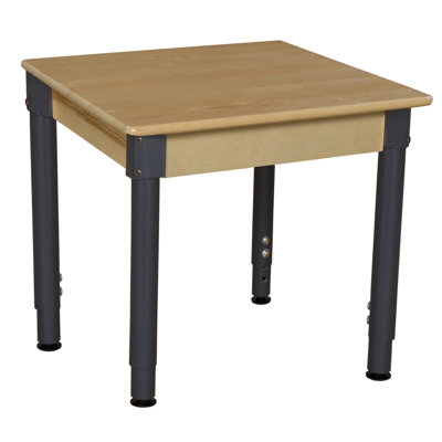 Solid Wood Adjustable Square Activity Table
