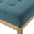 Teal Upholstered With Mid-Century Design And Blend Contemporary Style Fabric Upholstery Birch Wood Base