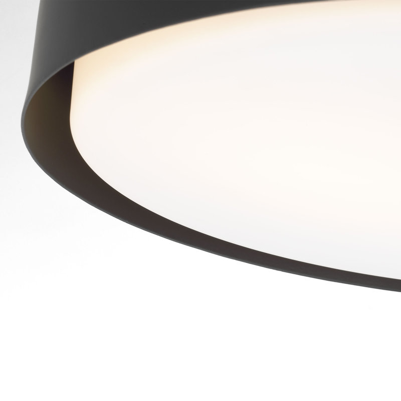 Dartmore Medium Flush Mount, Midnight Black, 5.625" H x 15" W x 15" D, Midnight Black