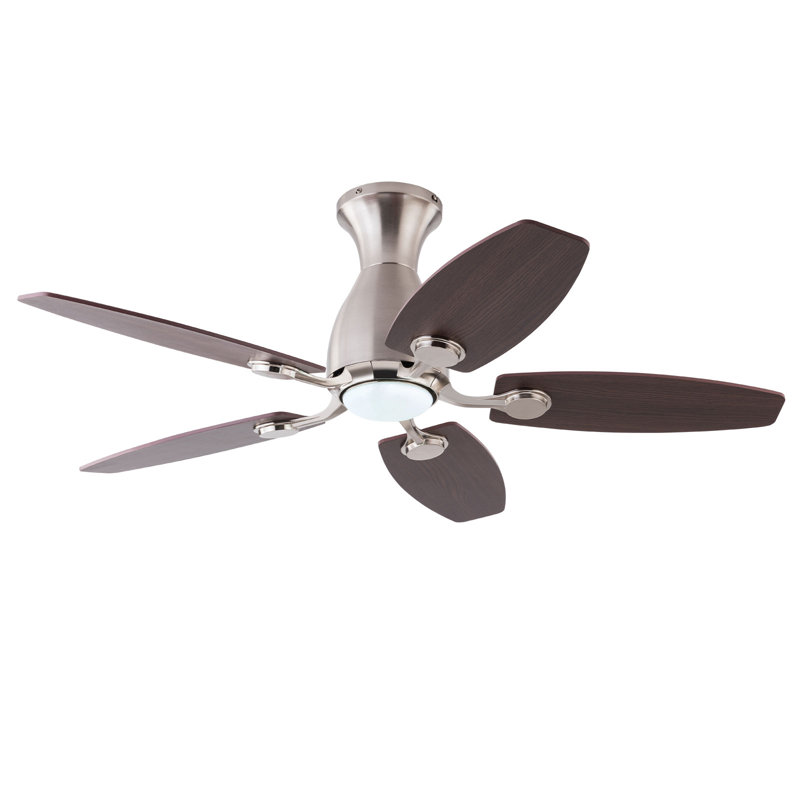 42" Modern Ceiling Fans With LED Lights and Remote Control, Silver