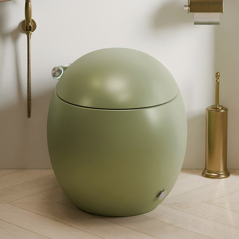 Toilette intelligente 12 po avec réservoir d'eau intégré, ouverture automatique du couvercle à capteur, veilleuse et fonctions de température réglables