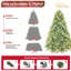 Arbre de Noël 8 pi avec 900 lumières DEL blanc chaud, 3308 pointes PE + PVC, installation facile et support en métal robuste-81414854