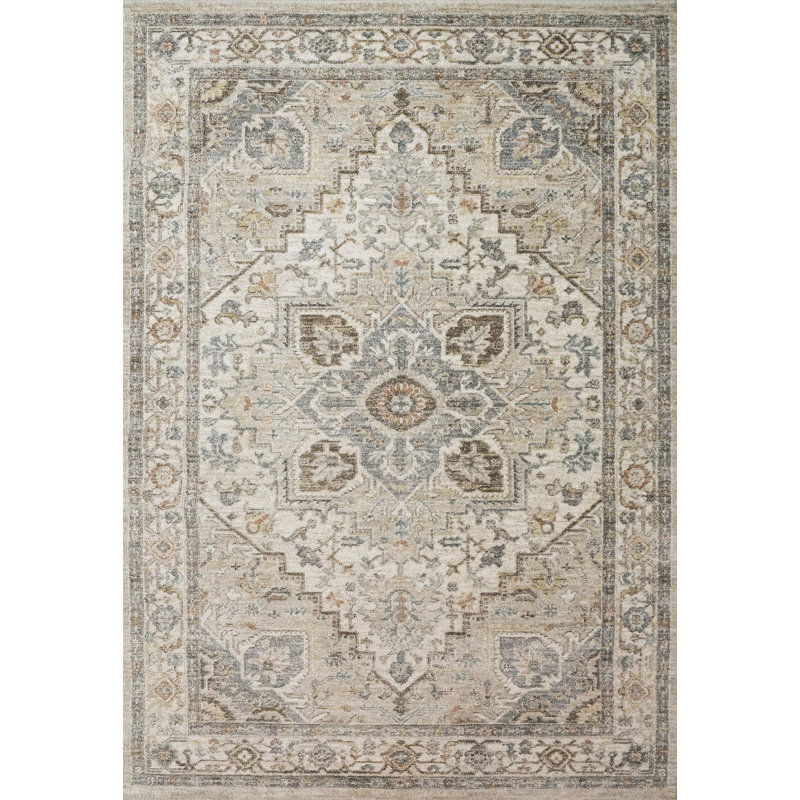 Hillenbrand 18861-189 Crème / beige / multicolore, Rectangle 6 pi 3 po x 8 pi 6 po