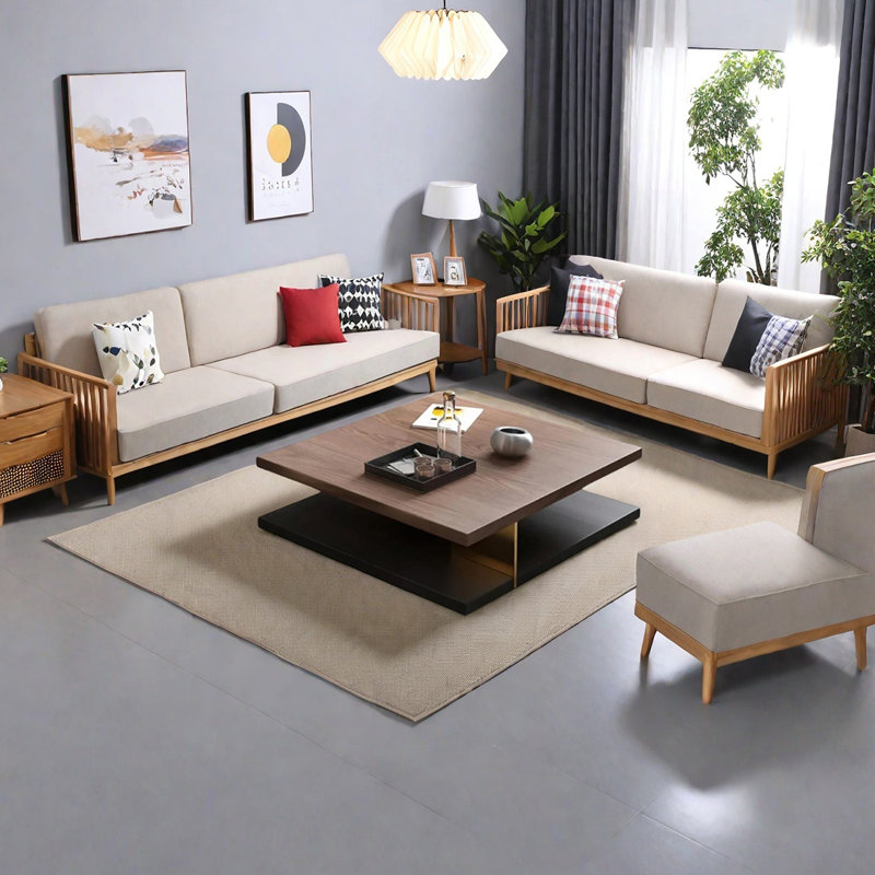 Coffee Table with Open Storage Shelf, 15.74" H x 31.49" L x 31.49" W