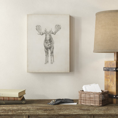 " Moose Study Illustration " by Ethan Harper