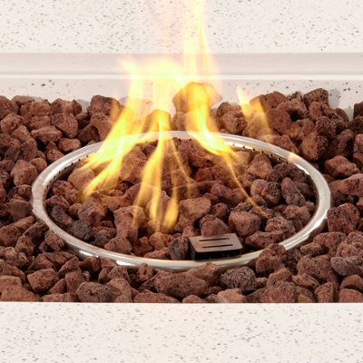 Kinzie Square Concrete Propane Smokeless Fire Pit Table