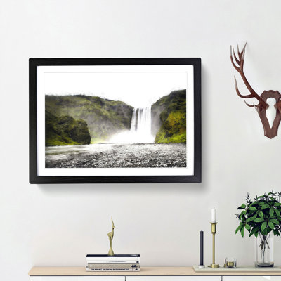 Waterfall in Selfoss Iceland - Picture Frame Painting Print