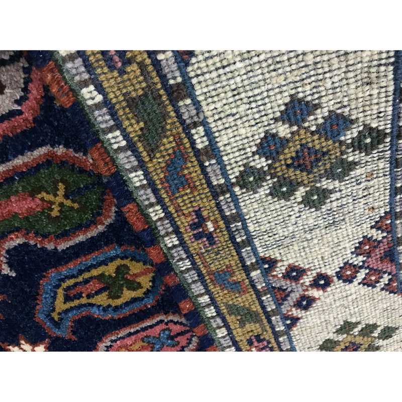 Hand-Knotted High-Quality Blue Area Rug, Rectangle 5'10" x 8'8"