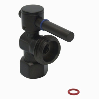 Kingston Brass Fauceture 1/2-Inch FIP x 3/4-Inch Hose Thread Quarter-Turn Angle Stop Valve