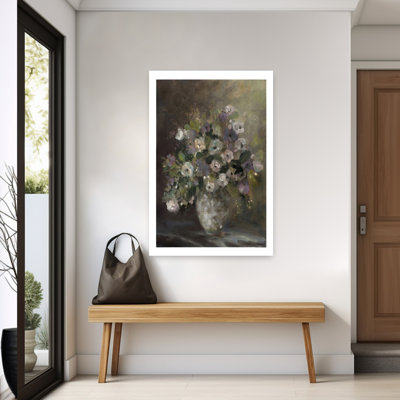 Moonglow Abstract Contemporary Delicate Flower Nature Wall Art