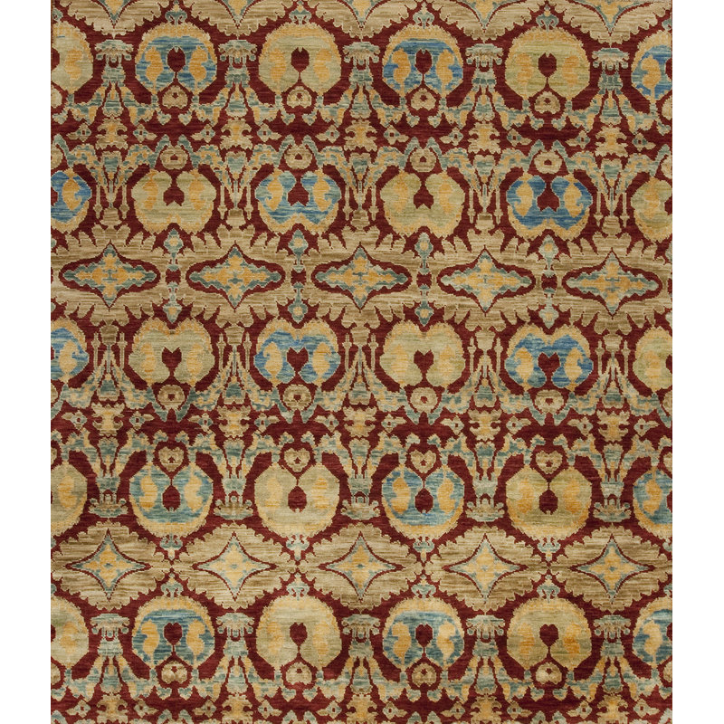 Vogue Hand Knotted Wool Area Rug, Rectangle 4' x 6'