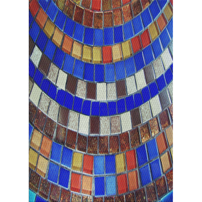 Tapis de surface multicolore en laine touffeté à la main Newnan