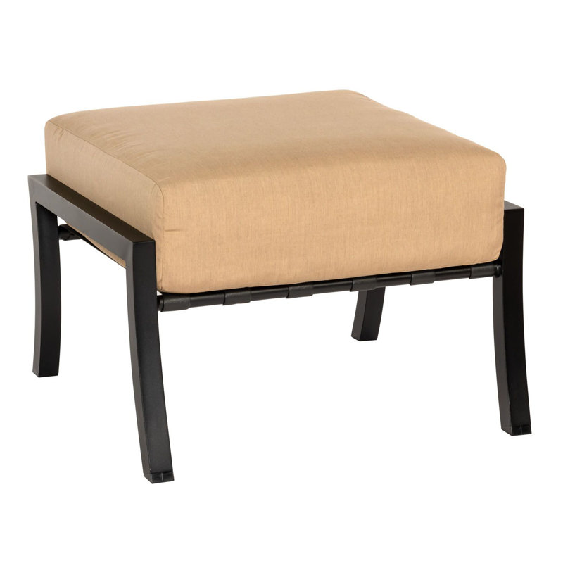Cortland Outdoor Ottoman, Canvas Spa, Graphite