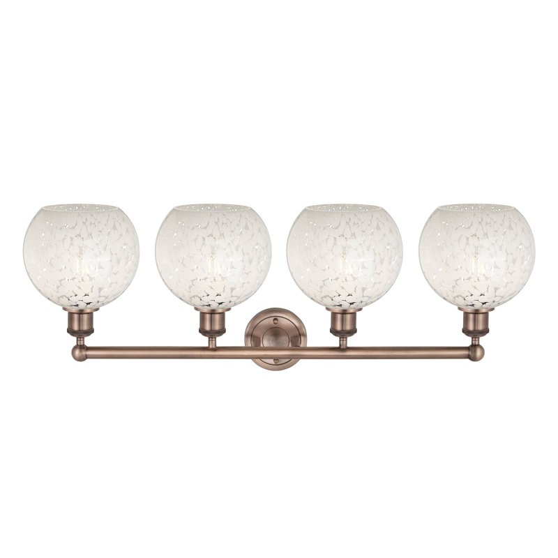 Éclairage pour meuble-lavabo à 4 lumières à intensité variable Biancia, Cuivre antique