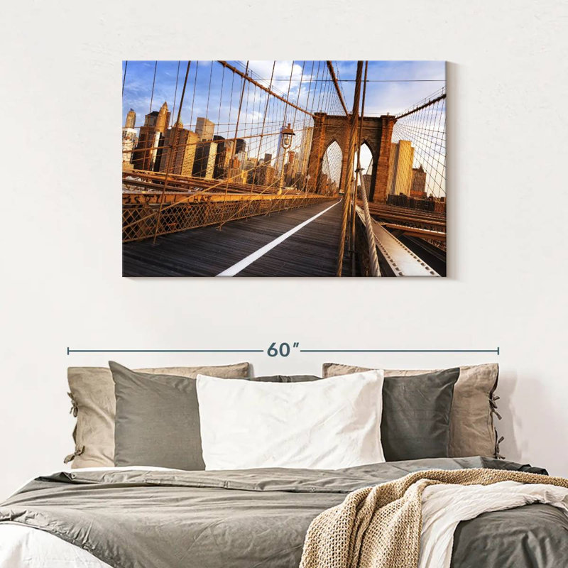 Ravi célèbre pont de Brooklyn, NY, H 30 po x l 45 po