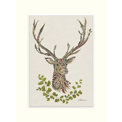 Autumn Stag by Helen Ahpornsiri - No Frame Painting