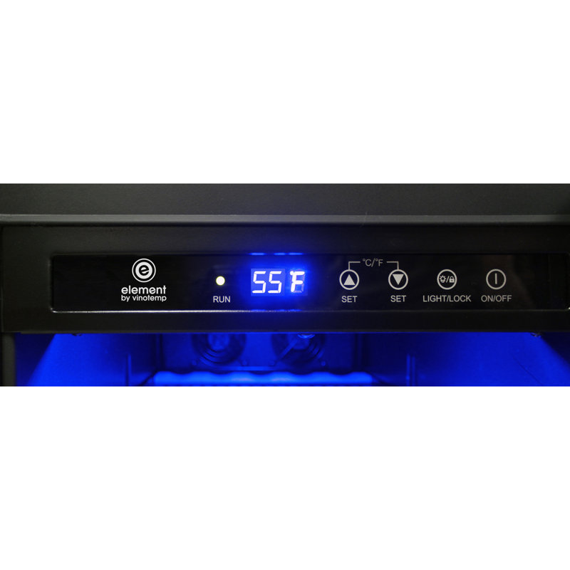 Vinotemp 30-Inch Dual-Zone Black Glass Door Wine and Beverage Cooler