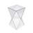 Silver Mirrored Geometric Accent Table