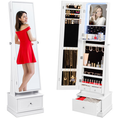 14'' Wide Freestanding Jewelry Armoire