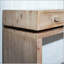 Console rustique en bois avec 3 tiroirs