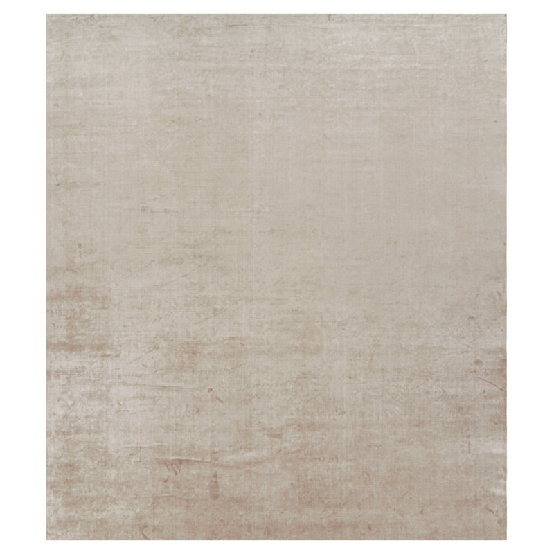 Textural Hand Knotted Cotton Striped Area Rug