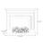 White Solid Wood Freestanding Fireplace