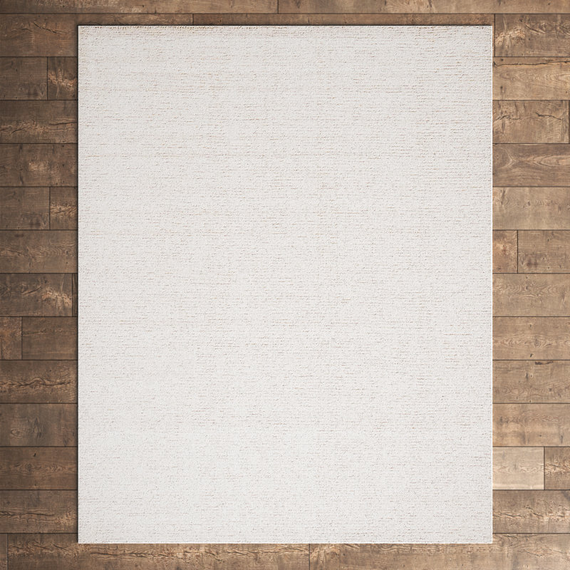 Maja Handmade Tufted Wool Ivory/Beige Rug, Rectangle 183 x 274 cm