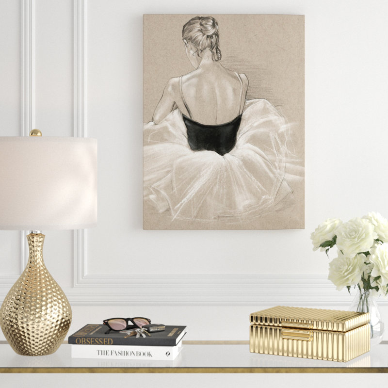 «Ballet Study II», peinture sur toile, Toile tendue, H 24 po x l 18 po x P 1,25 po