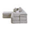 Canapé de 104 po sans os, canapé modulaire compressé avec méridienne, canapé modulaire à assise profonde et canapé modulaire en chenille avec mousse à mémoire de forme, sans assemblage requis-289226407