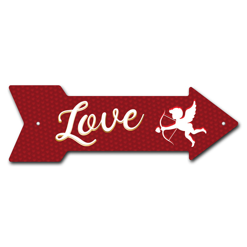 Removable-999761_Love Arrow Removable Decal Funny Home Décor, H 6 po x l 18 po x P 1 po