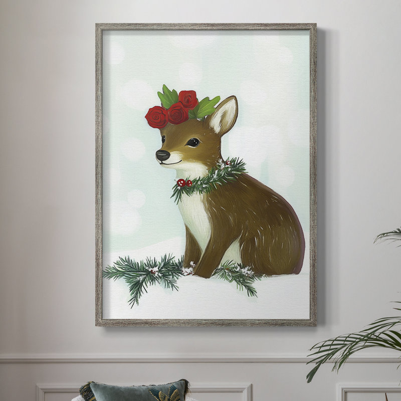 «Christmas Holiday Art XCIX», reproduction encadrée - bois massif, H 11 po x l 9 po