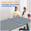 Plateau de table de tennis de table pliable et portable de 6 pi 3 po gris pour jeux d'intérieur-124823456-124823459